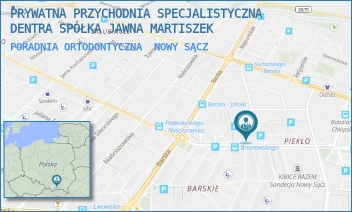 PORADNIA ORTODONTYCZNA - PRYWATNA PRZYCHODNIA SPECJALISTYCZNA DENTRA SPÓŁKA JAWNA MARTISZEK - BRONIEWSKIEGO 3,  NOWY SĄCZ