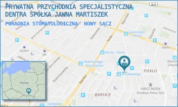 PORADNIA STOMATOLOGICZNA - PRYWATNA PRZYCHODNIA SPECJALISTYCZNA DENTRA SPÓŁKA JAWNA MARTISZEK - UL. WŁADYSŁAWA BRONIEWSKIEGO 3,  NOWY SĄCZ