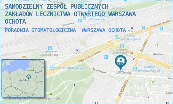 PORADNIA STOMATOLOGICZNA - SAMODZIELNY ZESPÓŁ PUBLICZNYCH ZAKŁADÓW LECZNICTWA OTWARTEGO WARSZAWA OCHOTA - SZCZĘŚLIWICKA 36,  WARSZAWA OCHOTA