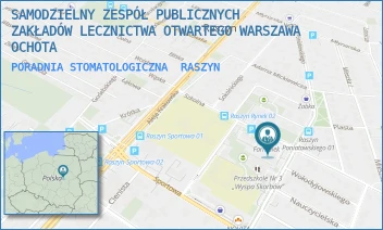 PORADNIA STOMATOLOGICZNA - SAMODZIELNY ZESPÓŁ PUBLICZNYCH ZAKŁADÓW LECZNICTWA OTWARTEGO WARSZAWA OCHOTA - PONIATOWSKIEGO 18A,  RASZYN