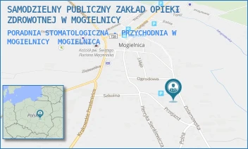 PORADNIA STOMATOLOGICZNA - PRZYCHODNIA W MOGIELNICY - SAMODZIELNY PUBLICZNY ZAKŁAD OPIEKI ZDROWOTNEJ W MOGIELNICY - DZIARNOWSKA 40,  MOGIELNICA