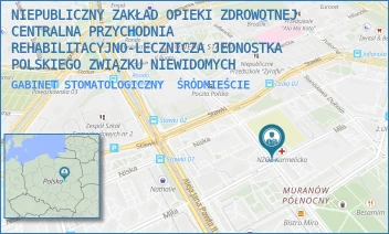 GABINET STOMATOLOGICZNY - NIEPUBLICZNY ZAKŁAD OPIEKI ZDROWOTNEJ CENTRALNA PRZYCHODNIA REHABILITACYJNO-LECZNICZA JEDNOSTKA POLSKIEGO ZWIĄZKU NIEWIDOMYCH - KARMELICKA 26,  ŚRÓDMIEŚCIE