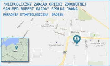 PORADNIA STOMATOLOGICZNA - "NIEPUBLICZNY ZAKŁAD OPIEKI ZDROWOTNEJ SAN-MED ROBERT GAJDA" SPÓŁKA JAWNA - TYLNA 3,  DROBIN