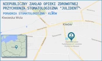 PORADNIA STOMATOLOGICZNA - NIEPUBLICZNY ZAKŁAD OPIEKI ZDROWOTNEJ PRZYCHODNIA STOMATOLOGICZNA "JULIDENT" - PRZYSUSKA 4,  KLWÓW