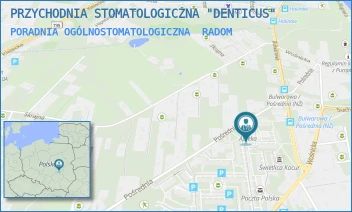 PORADNIA OGÓLNOSTOMATOLOGICZNA - "DENTICUS" INDYWIDUALNA PRAKTYKA STOMATOLOGICZNA MAŁGORZATA CZERNIAWSKA - POŚREDNIA 29,  RADOM