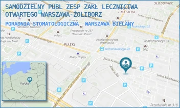 PORADNIA STOMATOLOGICZNA - SAMODZIELNY PUBL ZESP ZAKŁ LECZNICTWA OTWARTEGO WARSZAWA-ŻOLIBORZ - KOCHANOWSKIEGO 19,  WARSZAWA BIELANY