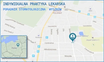 PORADNIA STOMATOLOGICZNA - INDYWIDUALNA PRAKTYKA LEKARSKA - CENTRALNA 44,  WYSZKÓW