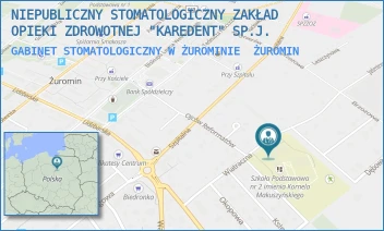 GABINET STOMATOLOGICZNY W ŻUROMINIE - NIEPUBLICZNY STOMATOLOGICZNY ZAKŁAD OPIEKI ZDROWOTNEJ "KAREDENT" SP.J. - WIATRACZNA 16/-,  ŻUROMIN