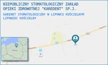 GABINET STOMATOLOGICZNY W LIPOWCU KOŚCIELNYM - NIEPUBLICZNY STOMATOLOGICZNY ZAKŁAD OPIEKI ZDROWOTNEJ "KAREDENT" SP.J. - 26,  LIPOWIEC KOŚCIELNY
