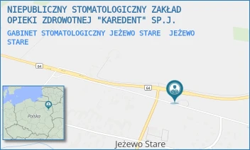GABINET STOMATOLOGICZNY JEŻEWO STARE - NIEPUBLICZNY STOMATOLOGICZNY ZAKŁAD OPIEKI ZDROWOTNEJ "KAREDENT" SP.J. - 70,  JEŻEWO STARE