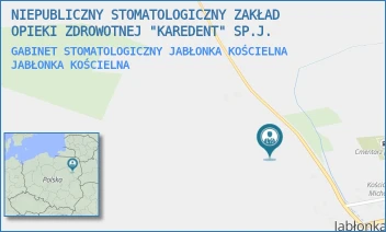 GABINET STOMATOLOGICZNY JABŁONKA KOŚCIELNA - NIEPUBLICZNY STOMATOLOGICZNY ZAKŁAD OPIEKI ZDROWOTNEJ "KAREDENT" SP.J. - 55,  JABŁONKA KOŚCIELNA