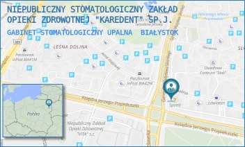 GABINET STOMATOLOGICZNY UPALNA - NIEPUBLICZNY STOMATOLOGICZNY ZAKŁAD OPIEKI ZDROWOTNEJ "KAREDENT" SP.J. - UPALNA 19/3,  BIAŁYSTOK