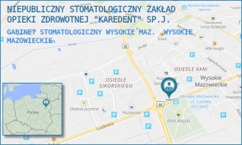 GABINET STOMATOLOGICZNY WYSOKIE MAZ. - NIEPUBLICZNY STOMATOLOGICZNY ZAKŁAD OPIEKI ZDROWOTNEJ "KAREDENT" SP.J. - LUDOWA 54, WYSOKIE MAZOWIECKIE