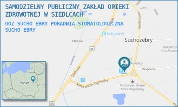 GOZ SUCHOEBRY PORADNIA STOMATOLOGICZNA - SAMODZIELNY PUBLICZNY ZAKŁAD OPIEKI ZDROWOTNEJ W SIEDLCACH - ALEKSANDRY OGIŃSKIEJ 11,  SUCHOŻEBRY