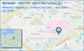 PORADNIA CHIRURGII STOMATOLOGICZNEJ - WOJSKOWY INSTYTUT MEDYCYNY LOTNICZEJ - KRASINSKIEGO 54/56,  WARSZAWA ŻOLIBORZ