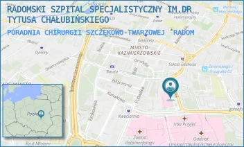 PORADNIA CHIRURGII SZCZĘKOWO-TWARZOWEJ - RADOMSKI SZPITAL SPECJALISTYCZNY IM. DR TYTUSA CHAŁUBIŃSKIEGO - LEKARSKA 4,  RADOM