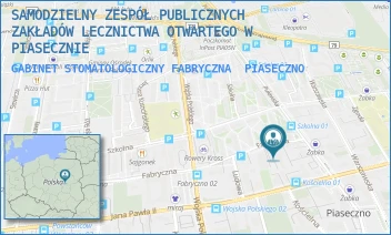 GABINET STOMATOLOGICZNY FABRYCZNA - SAMODZIELNY ZESPÓŁ PUBLICZNYCH ZAKŁADÓW LECZNICTWA OTWARTEGO W PIASECZNIE - FABRYCZNA 1/63,  PIASECZNO