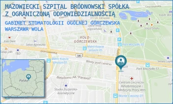 GABINET STOMATOLOGII OGÓLNEJ GÓRCZEWSKA - MAZOWIECKI SZPITAL BRÓDNOWSKI SPÓŁKA Z OGRANICZONĄ ODPOWIEDZIALNOŚCIĄ - GÓRCZEWSKA 89,  WARSZAWA WOLA