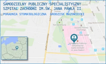 PORADNIA STOMATOLOGICZNA - SAMODZIELNY PUBLICZNY SPECJALISTYCZNY SZPITAL ZACHODNI IM.ŚW. JANA PAWŁA II - DALEKA 11,  GRODZISK MAZOWIECKI
