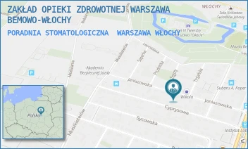 PORADNIA STOMATOLOGICZNA - ZAKŁAD OPIEKI ZDROWOTNEJ WARSZAWA BEMOWO-WŁOCHY - JANISZOWSKA 15,  WARSZAWA WŁOCHY