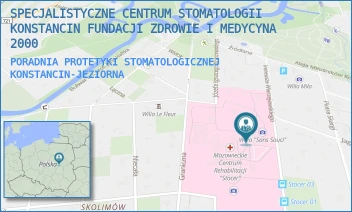 PORADNIA PROTETYKI STOMATOLOGICZNEJ - SPECJALISTYCZNE CENTRUM STOMATOLOGII KONSTANCIN FUNDACJI ZDROWIE I MEDYCYNA 2000 - WIERZEJEWSKIEGO 12,  KONSTANCIN-JEZIORNA