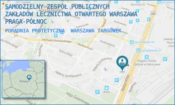PORADNIA PROTETYCZNA - SAMODZIELNY ZESPÓŁ PUBLICZNYCH ZAKŁADÓW LECZNICTWA OTWARTEGO WARSZAWA PRAGA-PÓŁNOC - RADZYMIŃSKA 101/103,  WARSZAWA TARGÓWEK