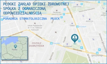 PORADNIA STOMATOLOGICZNA - PŁOCKI ZAKŁAD OPIEKI ZDROWOTNEJ SPÓŁKA Z OGRANICZONĄ ODPOWIEDZIALNOŚCIĄ - MIODOWA 2,  PŁOCK