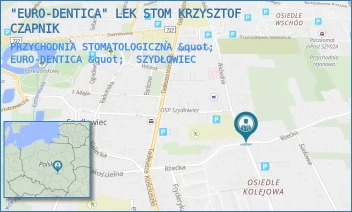 PRZYCHODNIA STOMATOLOGICZNA " EURO-DENTICA " - "EURO-DENTICA" LEK STOM KRZYSZTOF CZAPNIK - WSCHODNIA 45,  SZYDŁOWIEC