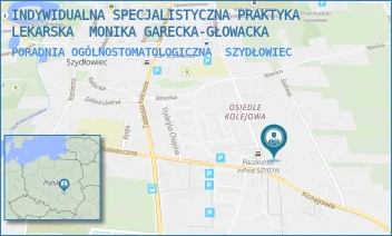 PORADNIA OGÓLNOSTOMATOLOGICZNA - INDYWIDUALNA SPECJALISTYCZNA PRAKTYKA LEKARSKA  MONIKA GARECKA-GŁOWACKA - WSCHODNIA 9A,  SZYDŁOWIEC