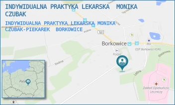 INDYWIDUALNA PRAKTYKA LEKARSKA MONIKA CZUBAK-PIEKAREK - INDYWIDUALNA PRAKTYKA LEKARSKA  MONIKA CZUBAK - SŁONECZNA 3,  BORKOWICE