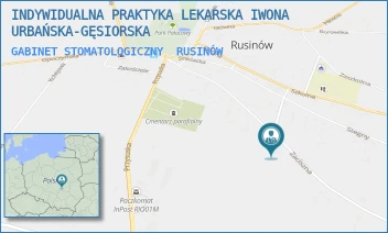 GABINET STOMATOLOGICZNY - INDYWIDUALNA PRAKTYKA LEKARSKA IWONA URBAŃSKA-GĘSIORSKA - ZACISZNA 30,  RUSINÓW