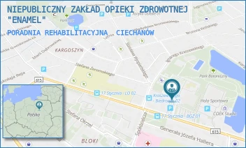 PORADNIA REHABILITACYJNA - NIEPUBLICZNY ZAKŁAD OPIEKI ZDROWOTNEJ "ENAMEL" - 17 STYCZNIA 60A,  CIECHANÓW