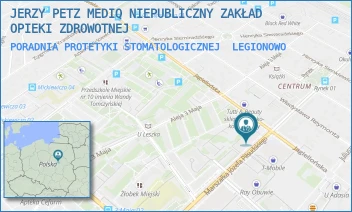 PORADNIA PROTETYKI STOMATOLOGICZNEJ - JERZY PETZ MEDIQ NIEPUBLICZNY ZAKŁAD OPIEKI ZDROWOTNEJ - PIŁSUDSKIEGO 20,  LEGIONOWO