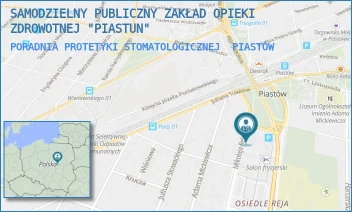 PORADNIA PROTETYKI STOMATOLOGICZNEJ - SAMODZIELNY PUBLICZNY ZAKŁAD OPIEKI ZDROWOTNEJ "PIASTUN" - MIKOŁAJA REJA 1,  PIASTÓW