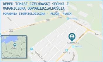 PORADNIA STOMATOLOGICZNA - PŁOCK - DEMED TOMASZ CZECHOWSKI SPÓŁKA Z OGRANICZONĄ ODPOWIEDZIALNOŚCIĄ - MEDYCZNA 8/210,  PŁOCK