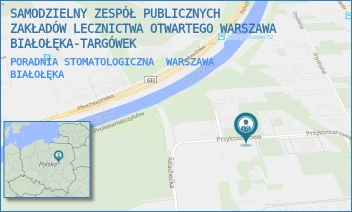 PORADNIA STOMATOLOGICZNA - SAMODZIELNY ZESPÓŁ PUBLICZNYCH ZAKŁADÓW LECZNICTWA OTWARTEGO WARSZAWA BIAŁOŁĘKA-TARGÓWEK - PRZYKOSZAROWA 16,  WARSZAWA BIAŁOŁĘKA