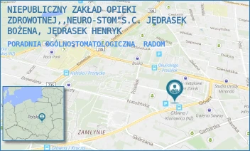 PORADNIA OGÓLNOSTOMATOLOGICZNA - NIEPUBLICZNY ZAKŁAD OPIEKI ZDROWOTNEJ,,NEURO-STOM"S.C. JĘDRASEK BOŻENA, JĘDRASEK HENRYK - GŁÓWNA 12/4,  RADOM