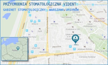 GABINET STOMATOLOGICZNY - PRZYCHODNIA STOMATOLOGICZNA VIDENT - PIĘCIOLINII 3,  WARSZAWA URSYNÓW