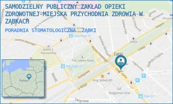 PORADNIA STOMATOLOGICZNA - SAMODZIELNY PUBLICZNY ZAKŁAD OPIEKI ZDROWOTNEJ-MIEJSKA PRZYCHODNIA ZDROWIA W ZĄBKACH - ORLA 1,  ZĄBKI