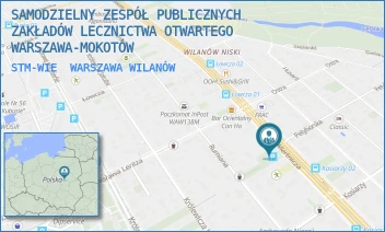 STM-WIE - SAMODZIELNY ZESPÓŁ PUBLICZNYCH ZAKŁADÓW LECZNICTWA OTWARTEGO WARSZAWA-MOKOTÓW - WIERTNICZA 81,  WARSZAWA WILANÓW