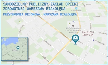 PRZYCHODNIA REJONOWA - SAMODZIELNY PUBLICZNY ZAKŁAD OPIEKI ZDROWOTNEJ WARSZAWA-BIAŁOŁĘKA - MAJORKI 53/55,  WARSZAWA BIAŁOŁĘKA