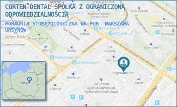 PORADNIA STOMATOLOGICZNA WA-PUR - CORTEN DENTAL SPÓŁKA Z OGRANICZONĄ ODPOWIEDZIALNOŚCIĄ - PASAŻ URSYNOWSKI 9/U15,  WARSZAWA URSYNÓW