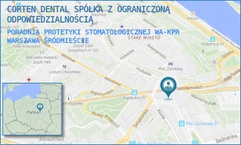 PORADNIA PROTETYKI STOMATOLOGICZNEJ WA-KPR - CORTEN DENTAL SPÓŁKA Z OGRANICZONĄ ODPOWIEDZIALNOŚCIĄ - KRAKOWSKIE PRZEDMIEŚCIE 24/26,  WARSZAWA ŚRÓDMIEŚCIE
