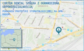 PORADNIA PROTETYKI STOMATOLOGICZNEJ RA-BPR - CORTEN DENTAL SPÓŁKA Z OGRANICZONĄ ODPOWIEDZIALNOŚCIĄ - WŁADYSŁAWA BELINY-PRAŻMOWSKIEGO 33A,  RADOM