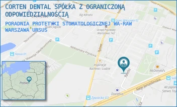 PORADNIA PROTETYKI STOMATOLOGICZNEJ WA-RAW - CORTEN DENTAL SPÓŁKA Z OGRANICZONĄ ODPOWIEDZIALNOŚCIĄ - RAWSKA 4,  WARSZAWA URSUS