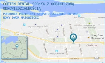PORADNIA PROTETYKI STOMATOLOGICZNEJ ND-WAR - CORTEN DENTAL SPÓŁKA Z OGRANICZONĄ ODPOWIEDZIALNOŚCIĄ - WARSZAWSKA 10,  NOWY DWÓR MAZOWIECKI