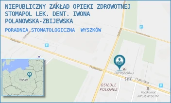 PORADNIA STOMATOLOGICZNA - NIEPUBLICZNY ZAKŁAD OPIEKI ZDROWOTNEJ STOMAPOL LEK. DENT. IWONA POLANOWSKA-ZBIJEWSKA - PUŁTUSKA 116/4,  WYSZKÓW