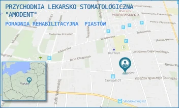 PORADNIA REHABILITACYJNA - PRZYCHODNIA LEKARSKO STOMATOLOGICZNA "AMODENT" - PADEREWSKIEGO 13,  PIASTÓW