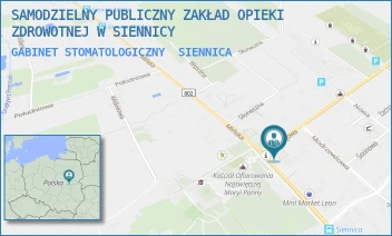 GABINET STOMATOLOGICZNY - SAMODZIELNY PUBLICZNY ZAKŁAD OPIEKI ZDROWOTNEJ W SIENNICY - AKACJOWA 2A,  SIENNICA