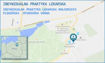 INDYWIDUALNA PRAKTYKA LEKARSKA MAŁGORZATA PLEWIŃSKA - INDYWIDUALNA PRAKTYKA LEKARSKA - KRASIŃSKIEGO 2,  OPINOGÓRA GÓRNA